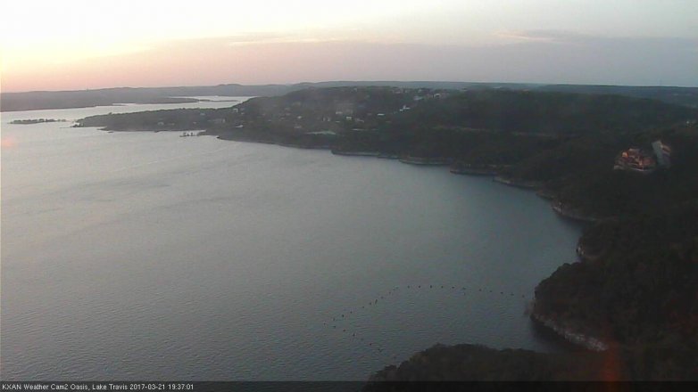 Lake Travis webcam, March 21, 2017 7:00 PM CT