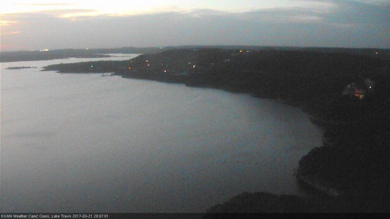 Lake Travis webcam, March 21, 2017 7:15 PM CT