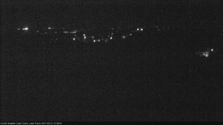 Lake Travis webcam, March 21, 2017 8:15 PM CT