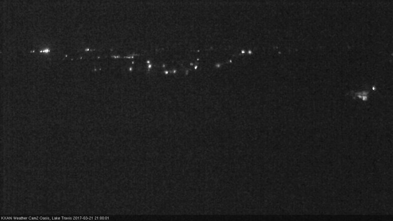 Lake Travis webcam, March 21, 2017 8:25 PM CT