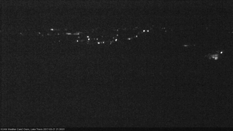 Lake Travis webcam, March 21, 2017 8:50 PM CT