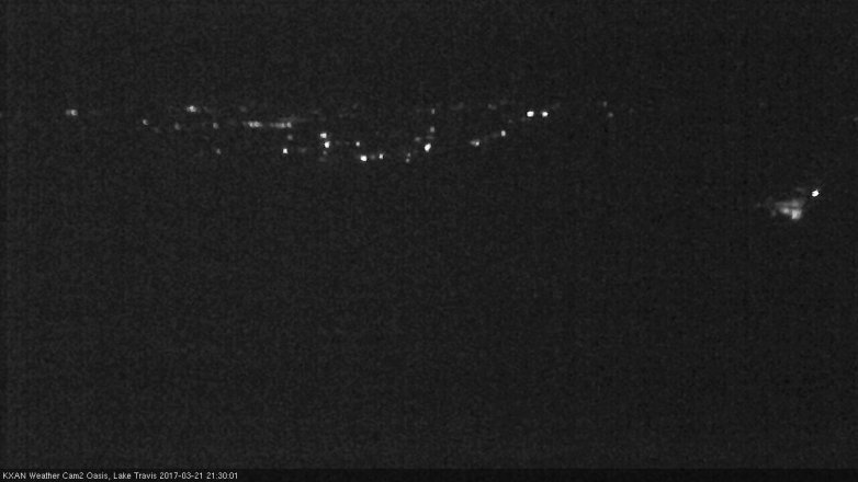 Lake Travis webcam, March 21, 2017 9:00 PM CT