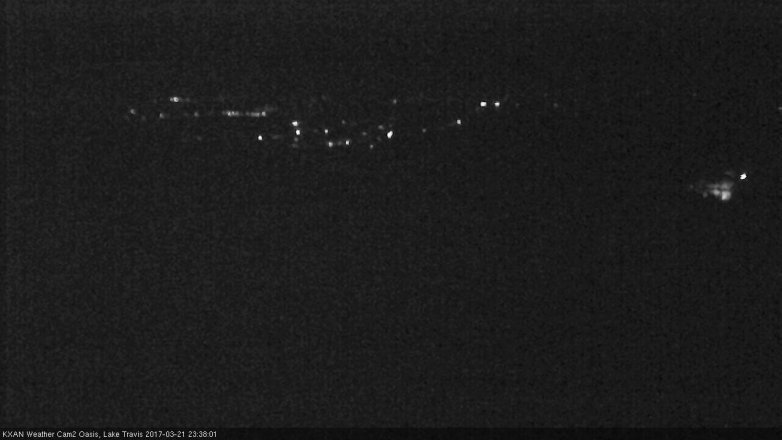 Lake Travis webcam, March 21, 2017 10:45 PM CT