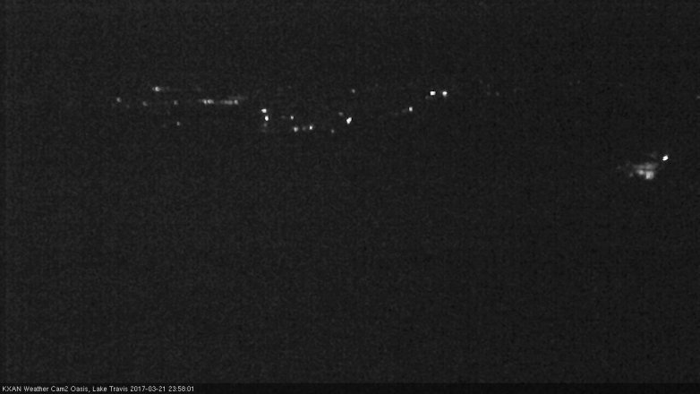 Lake Travis webcam, March 21, 2017 11:45 PM CT