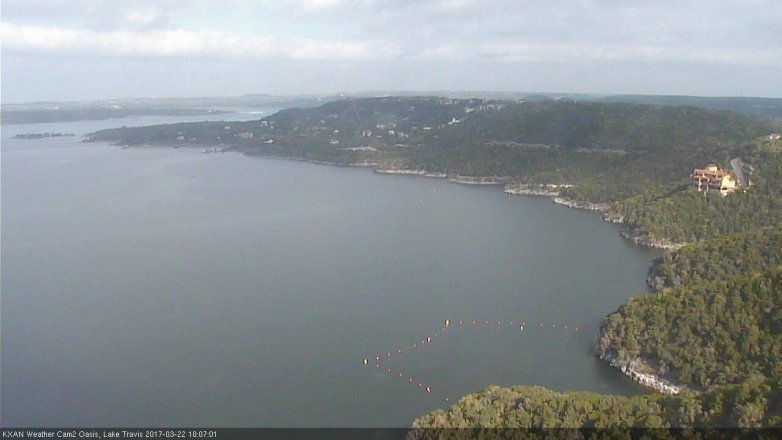Lake Travis webcam, March 22, 2017 9:10 AM CT