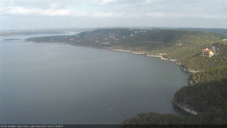 Lake Travis webcam, March 22, 2017 9:30 AM CT
