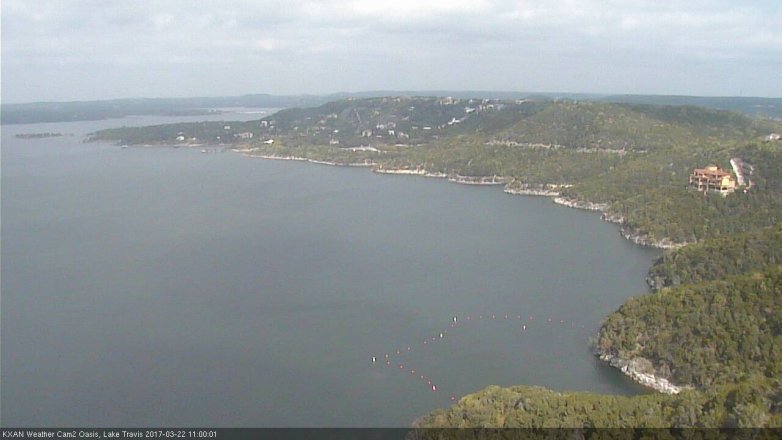 Lake Travis webcam, March 22, 2017 10:25 AM CT