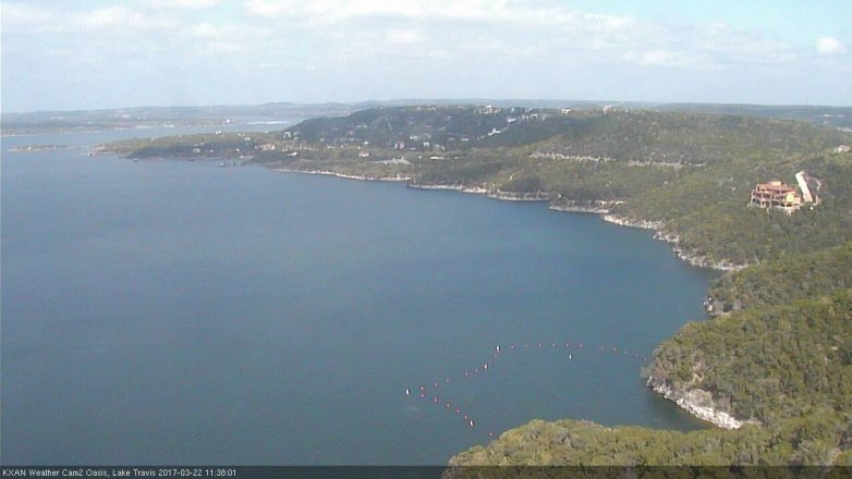 Lake Travis webcam, March 22, 2017 10:55 AM CT