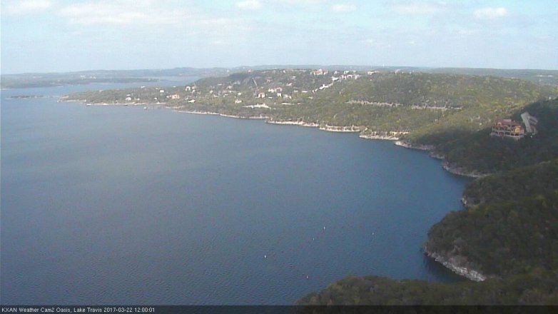 Lake Travis webcam, March 22, 2017 11:15 AM CT