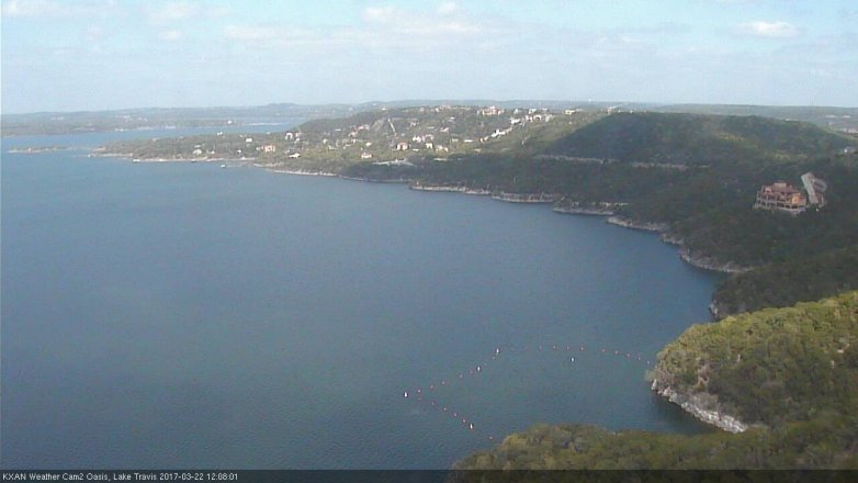 Lake Travis webcam, March 22, 2017 11:40 AM CT