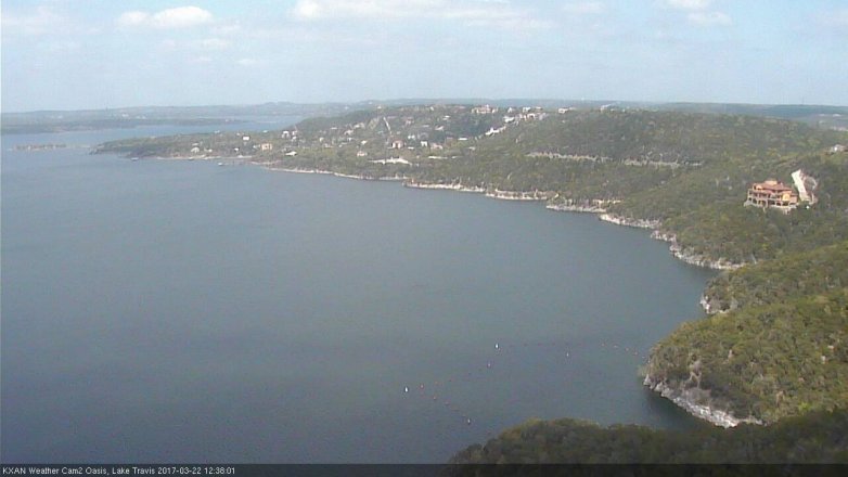 Lake Travis webcam, March 22, 2017 12:00 PM CT