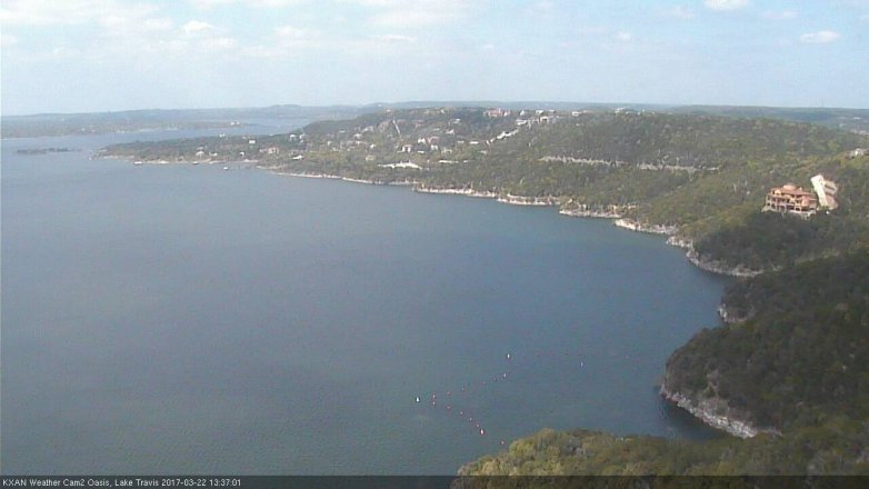 Lake Travis webcam, March 22, 2017 12:40 PM CT