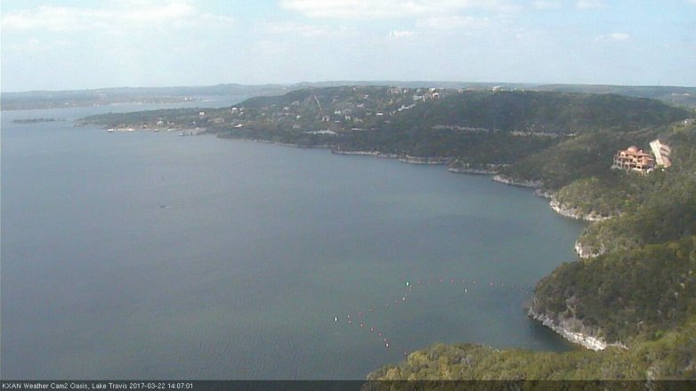 Lake Travis webcam, March 22, 2017 1:15 PM CT