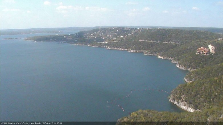 Lake Travis webcam, March 22, 2017 1:50 PM CT