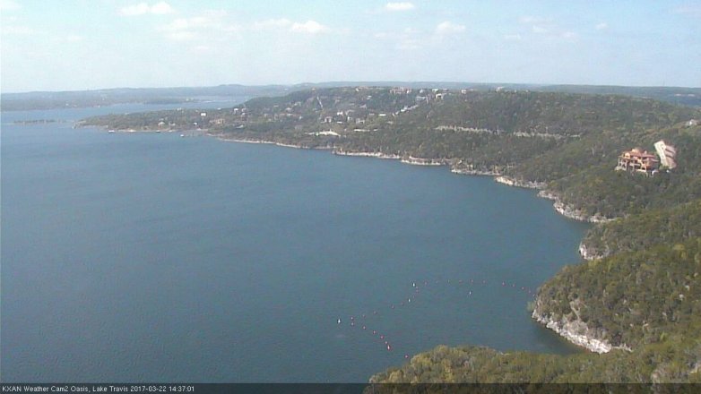 Lake Travis webcam, March 22, 2017 1:55 PM CT