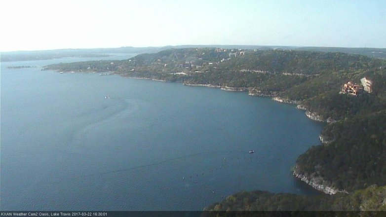 Lake Travis webcam, March 22, 2017 3:40 PM CT