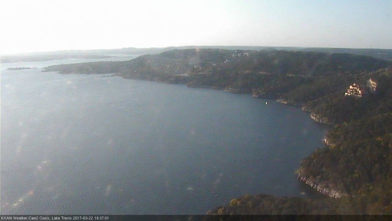 Lake Travis webcam, March 22, 2017 5:40 PM CT