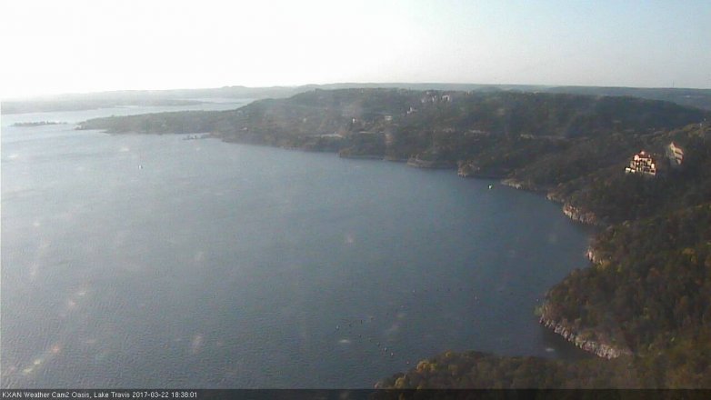 Lake Travis webcam, March 22, 2017 5:50 PM CT