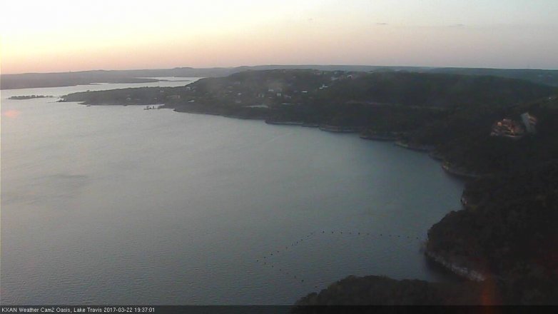 Lake Travis webcam, March 22, 2017 7:00 PM CT