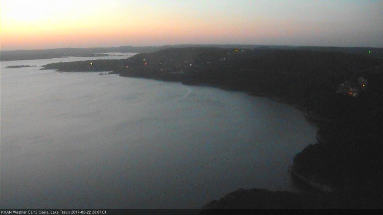 Lake Travis webcam, March 22, 2017 7:25 PM CT