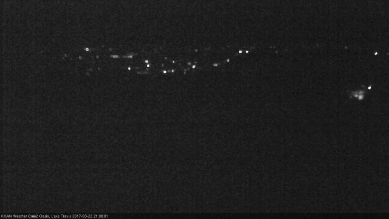 Lake Travis webcam, March 22, 2017 8:25 PM CT
