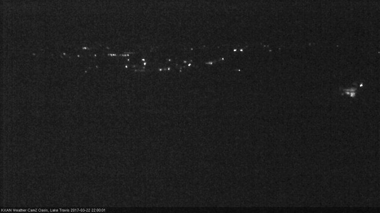 Lake Travis webcam, March 22, 2017 9:05 PM CT