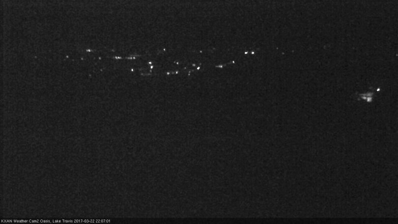 Lake Travis webcam, March 22, 2017 9:15 PM CT