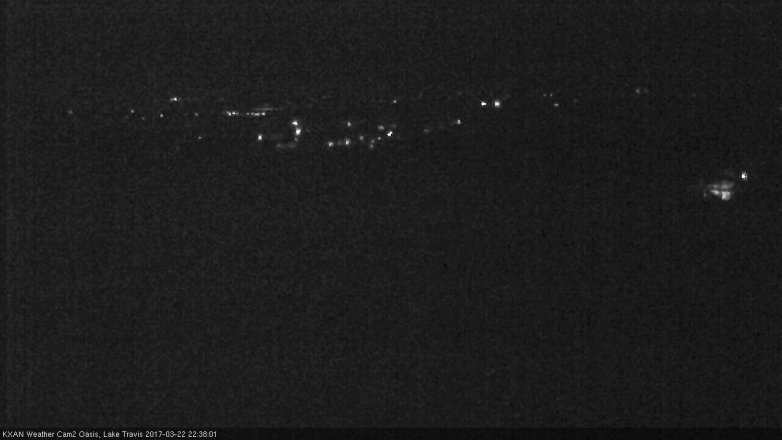 Lake Travis webcam, March 22, 2017 10:10 PM CT