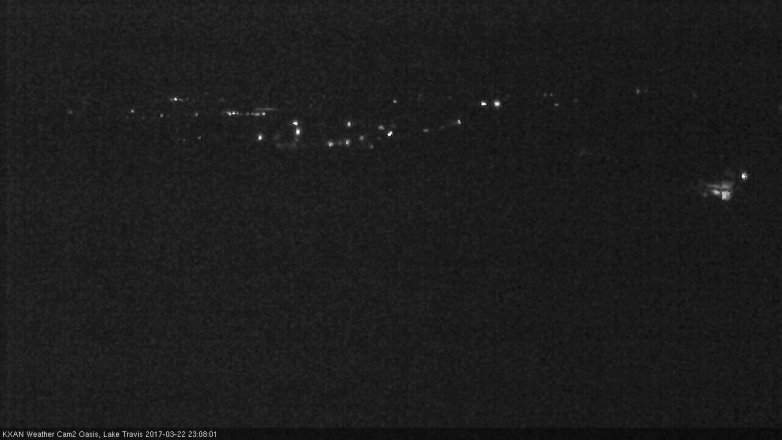 Lake Travis webcam, March 22, 2017 10:35 PM CT