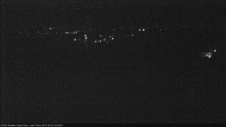Lake Travis webcam, March 22, 2017 10:40 PM CT