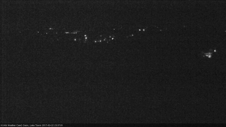 Lake Travis webcam, March 22, 2017 10:45 PM CT