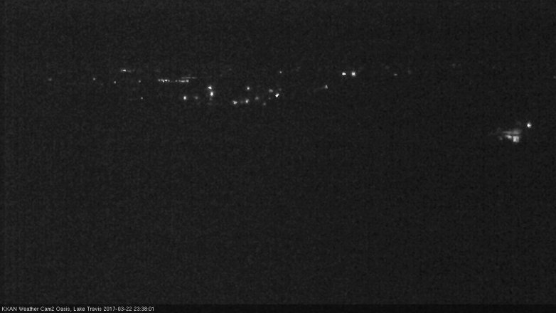 Lake Travis webcam, March 22, 2017 10:55 PM CT
