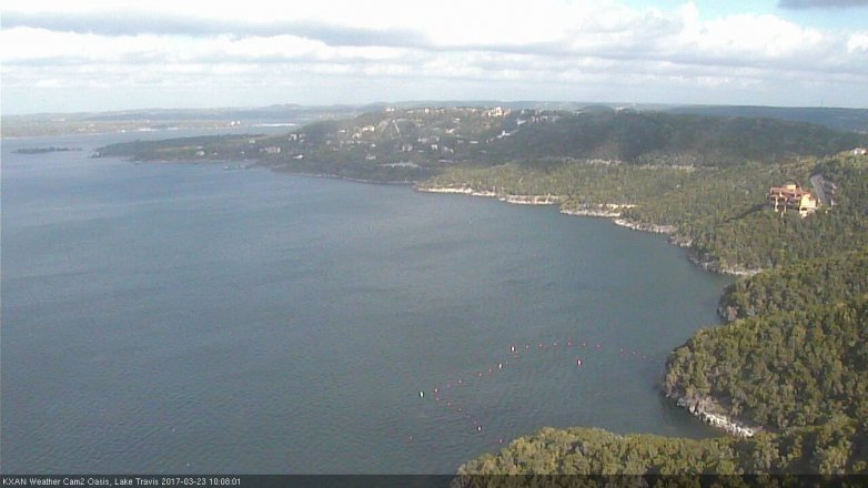 Lake Travis webcam, March 23, 2017 9:20 AM CT