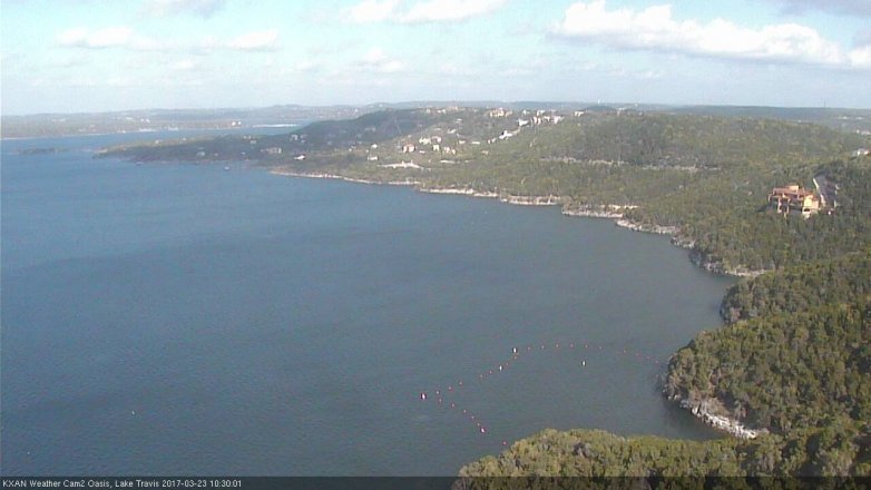 Lake Travis webcam, March 23, 2017 9:55 AM CT