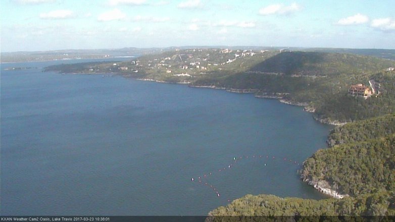 Lake Travis webcam, March 23, 2017 10:00 AM CT