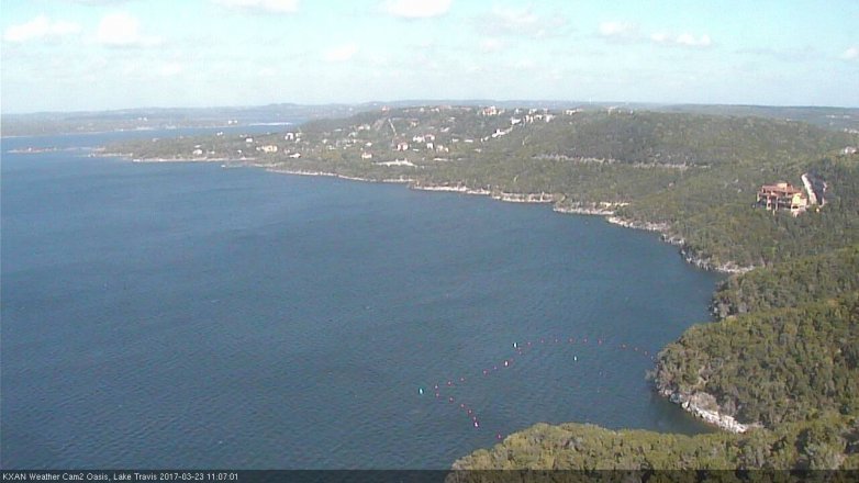 Lake Travis webcam, March 23, 2017 10:30 AM CT