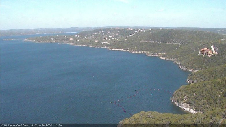 Lake Travis webcam, March 23, 2017 11:15 AM CT