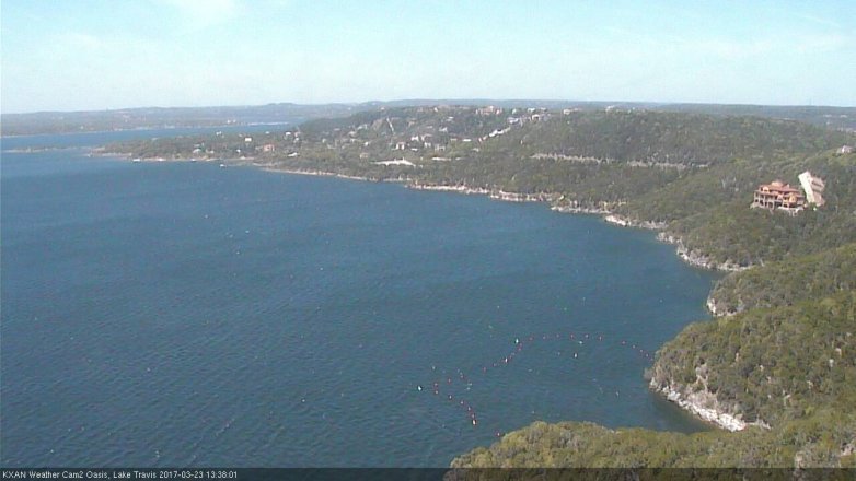 Lake Travis webcam, March 23, 2017 1:10 PM CT