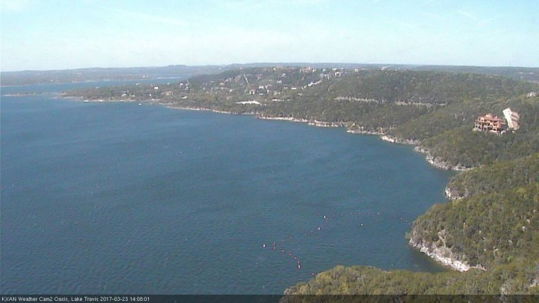 Lake Travis webcam, March 23, 2017 1:20 PM CT