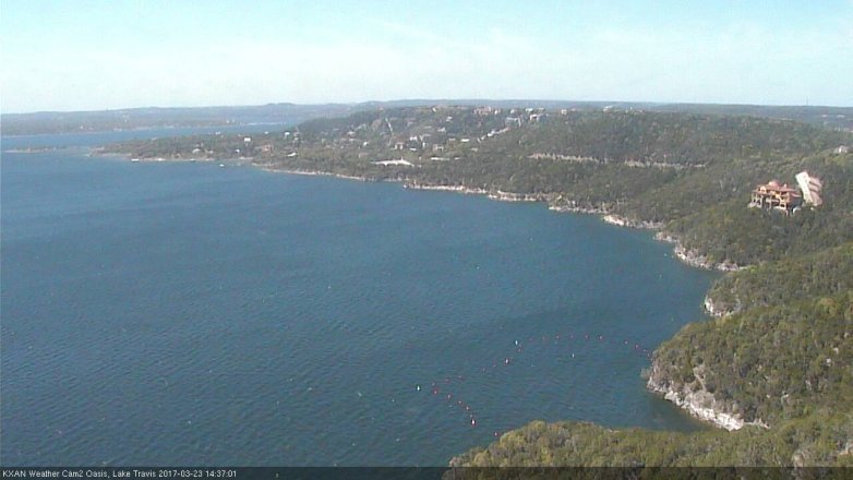 Lake Travis webcam, March 23, 2017 1:55 PM CT
