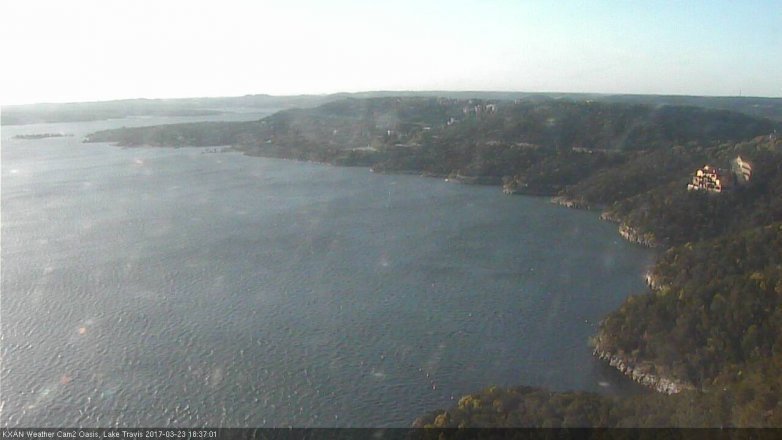 Lake Travis webcam, March 23, 2017 5:40 PM CT