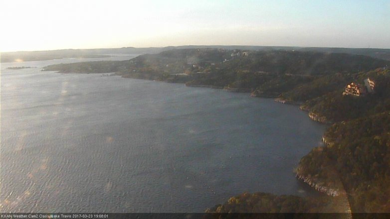 Lake Travis webcam, March 23, 2017 6:40 PM CT
