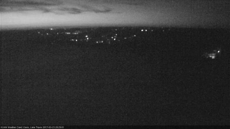Lake Travis webcam, March 23, 2017 7:40 PM CT