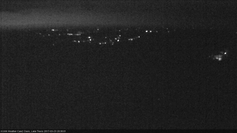 Lake Travis webcam, March 23, 2017 7:50 PM CT
