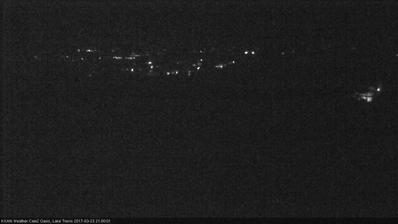 Lake Travis webcam, March 23, 2017 8:20 PM CT