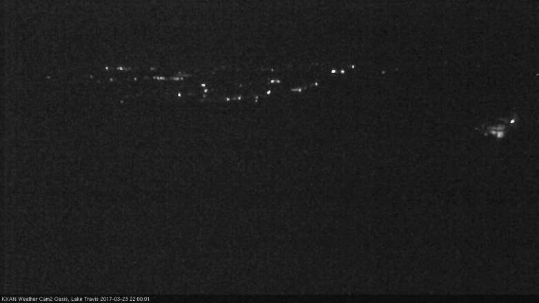 Lake Travis webcam, March 23, 2017 9:20 PM CT