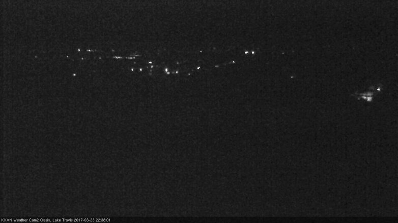 Lake Travis webcam, March 23, 2017 10:05 PM CT