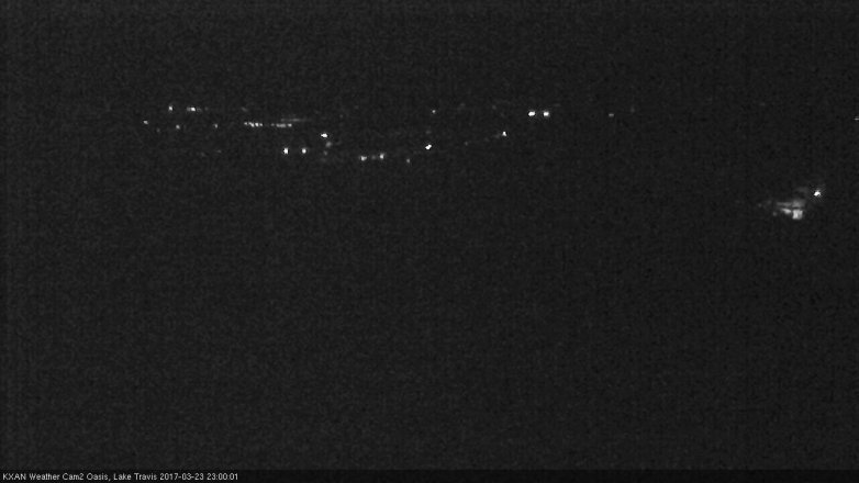 Lake Travis webcam, March 23, 2017 10:25 PM CT