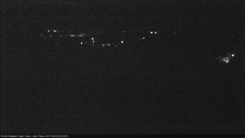 Lake Travis webcam, March 23, 2017 10:50 PM CT