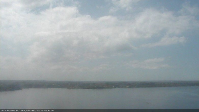 Lake Travis webcam, March 24, 2017 1:45 PM CT